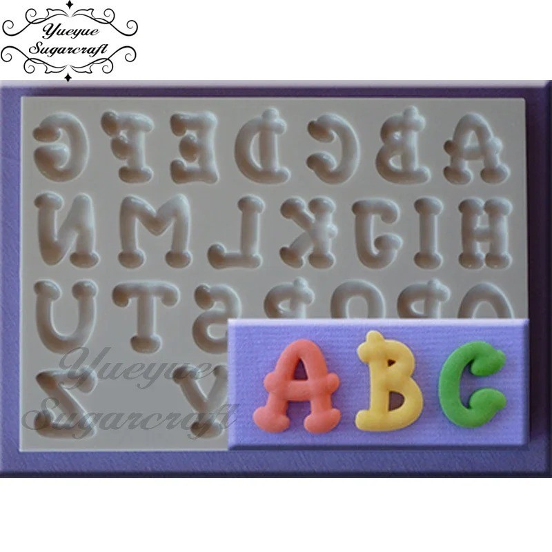 Sugarcraft Capital English Alphabet & Number Food Grade Chocolate Silicone Mold gallery