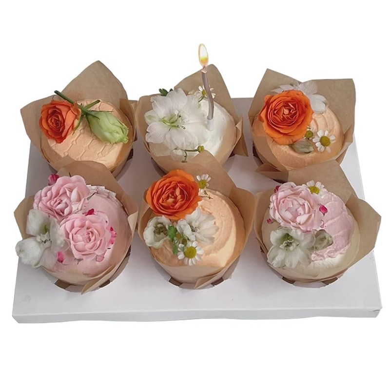 200 PCS Tulip Cupcake Liner Baking Cups Paper Cupcake and Muffin Baking Cups ... gallery