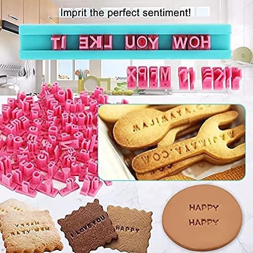 Letter Stamps for Clay & Cookies - Alphabet Stamp Mold for Baking, DIY Emboss... gallery