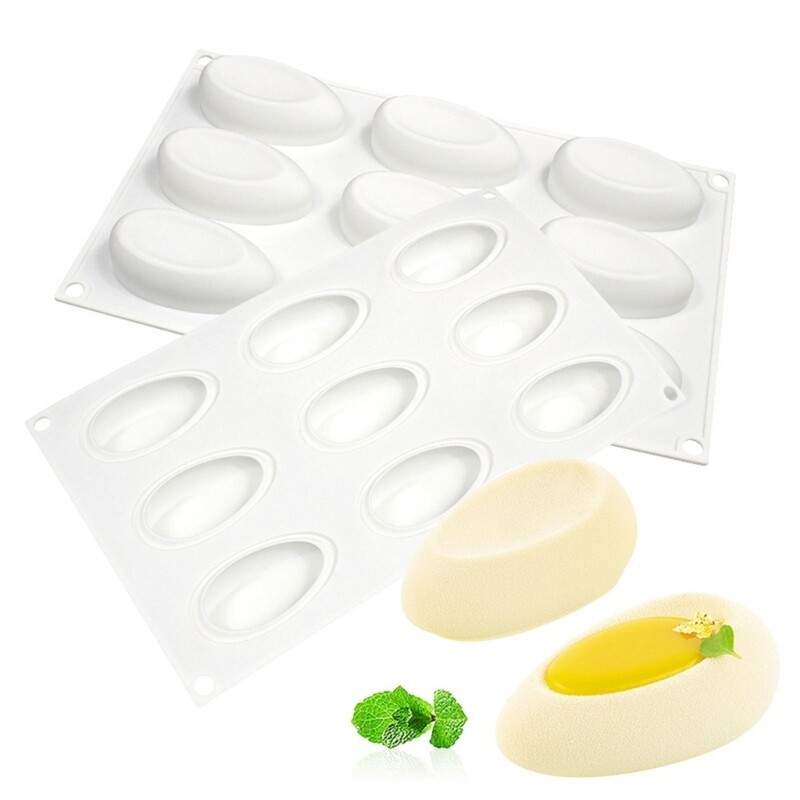 9 Cavity 3D Half Eggs Baking Mold Silicone Cake Decorating Tools Fondant Mould gallery
