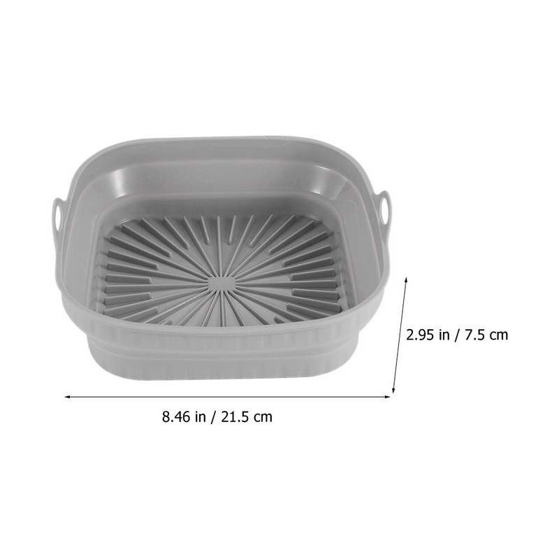 Silicone Air Fryer Baking Liner Non Stick Reusable Pad with Double Handles gallery