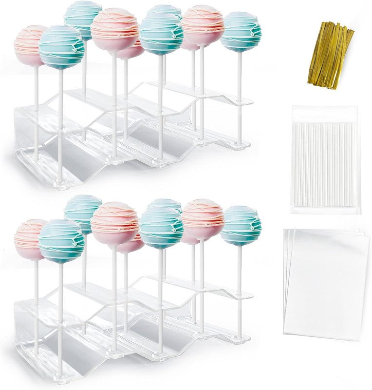 2 Pieces Cake Pop Stands with Sticks Kit. Lollipop Holders Candy Display Stand 1