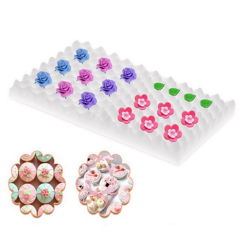 2pcs Sponge Pads Cake Foam Fondant Drying Sugar Flower Decor Bakeware Mold·l..X