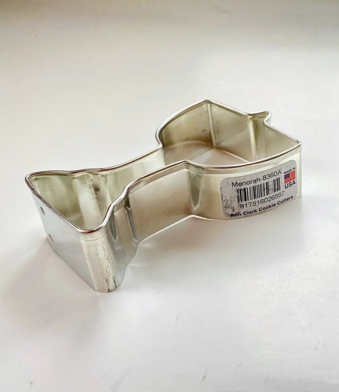 CRATE AND BARREL Menorah Cookie Cutter Tin-Plated Stainless Steel 4.5in NWT gallery