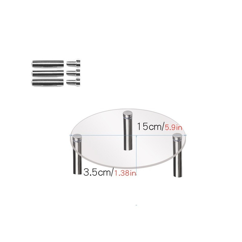 Kitchen Cake Stand Replacement Round Set Table 15-30cm Transparent 1pcs 3D gallery