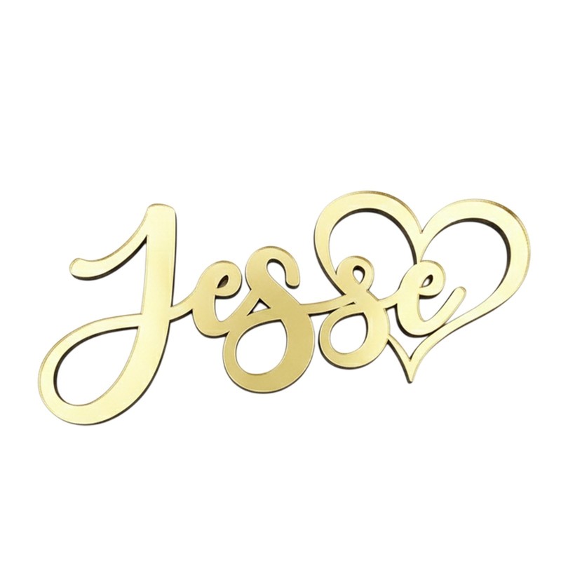Personalised Birthday Cake Name Charm Acrylic 3mm Classy Topper gallery