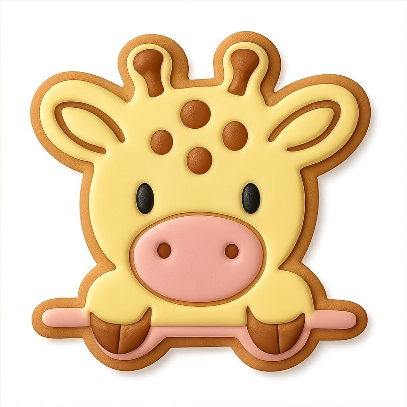 Peeking Giraffe Cookie Cutter & Stamp - 4x3.7 Fun Kitchen Baking gallery