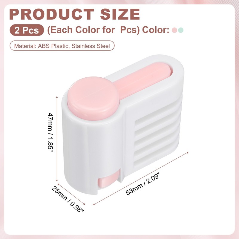 2 Pcs Cake Leveler Slicer, DIY Cake Slicer 5 Layers, Light Pink/Light Green gallery