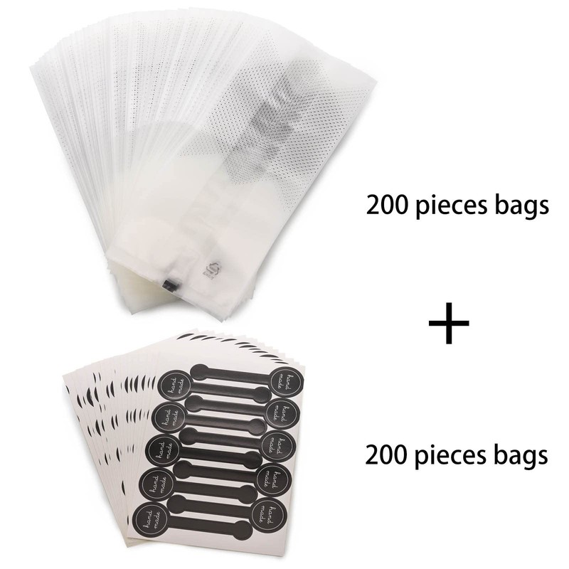 (400Pcs) 200 Pack Translucent Cellophane Bags for Bakery Party Supplies (9x3.... gallery