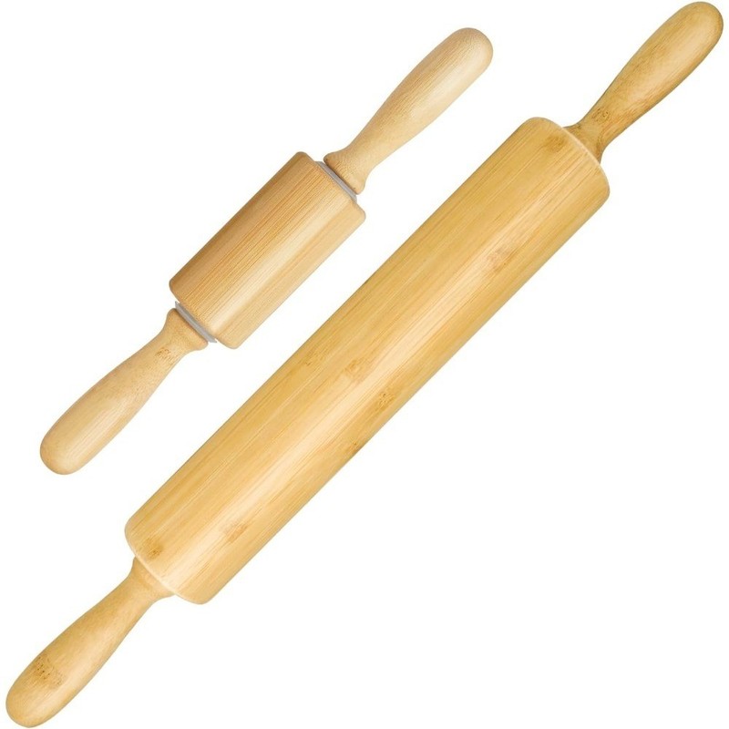 10 inch and 17.5 inch Wooden Rolling Pin Set of 2 for Baking Dough Pastry and