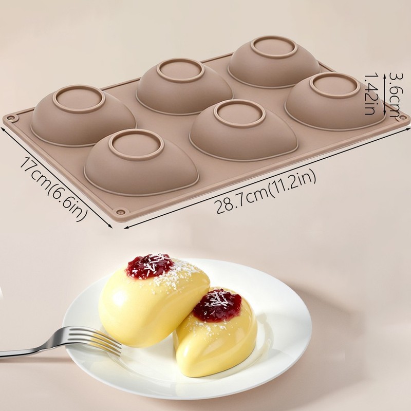 Mango Shaped Silicone Mold for Cake Mousse Chocolate Pudding French Dessert gallery