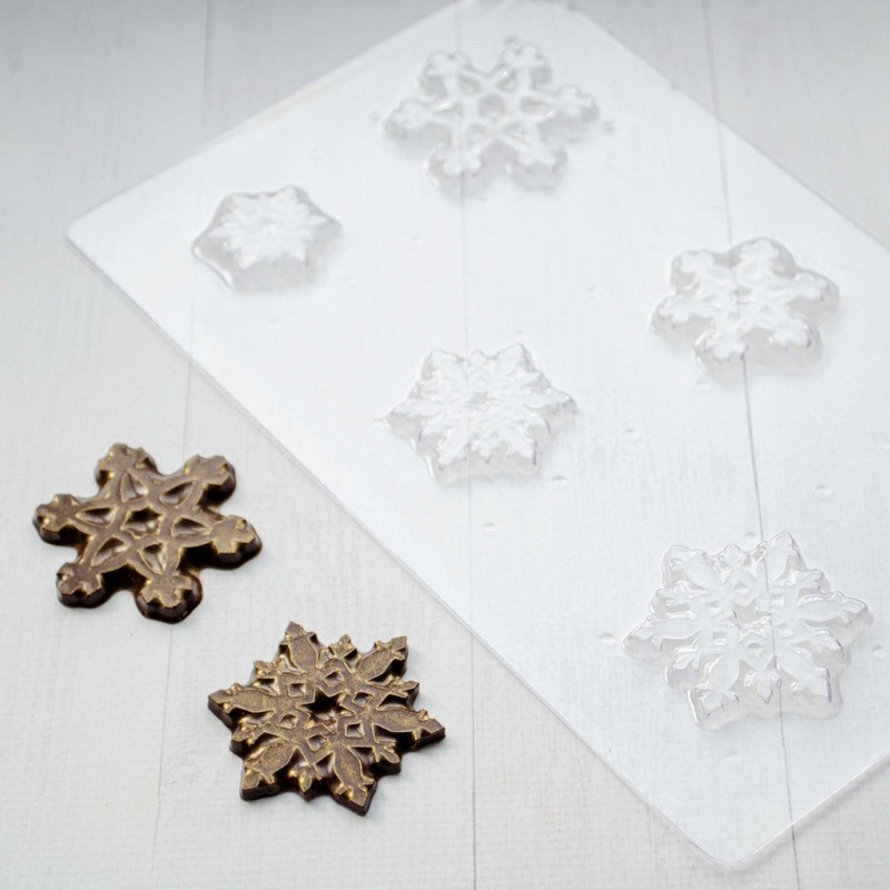 Snowflakes 7 Chocolate Candy Mold, Plaster Mold, Plastic Soap Mold, Christmas gallery