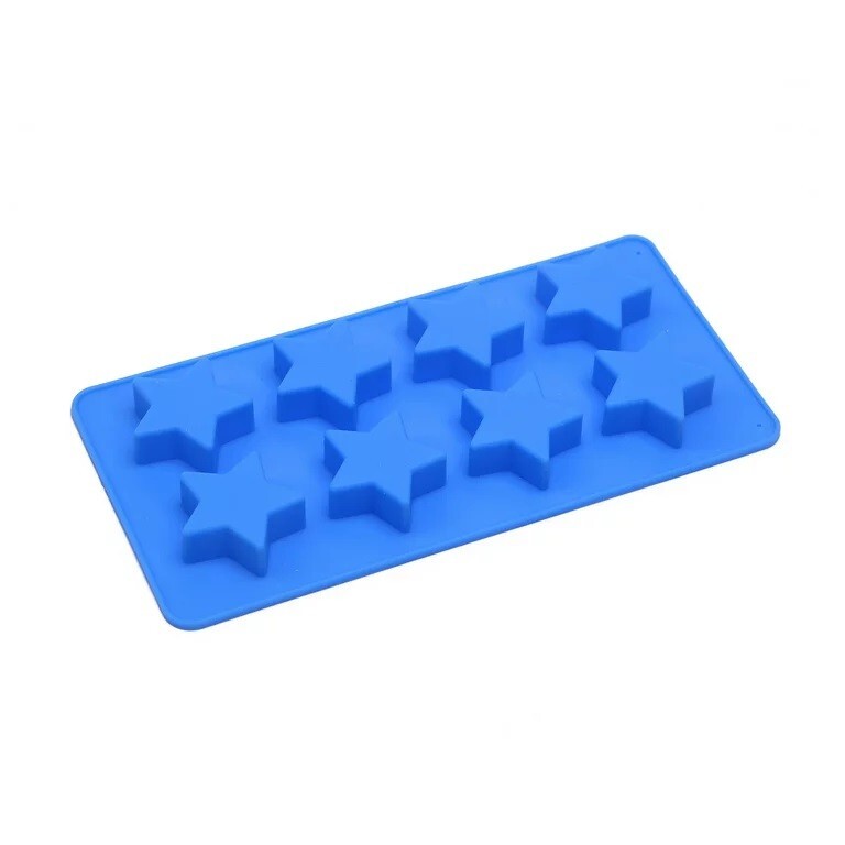 Star Silicone Mold, Way to Celebrate! Blue, Baking, Non-stick, 8 Cavities 8"x4" gallery