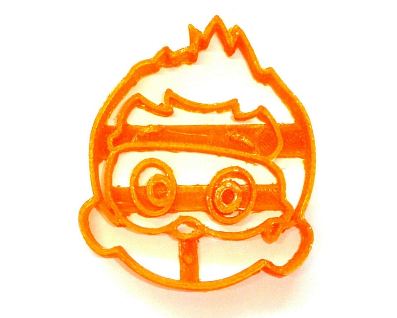 ORANGE GUPPIE FACE MERPERSON CARTOON CHARACTER SPECIAL COOKIE CUTTER USA PR3548