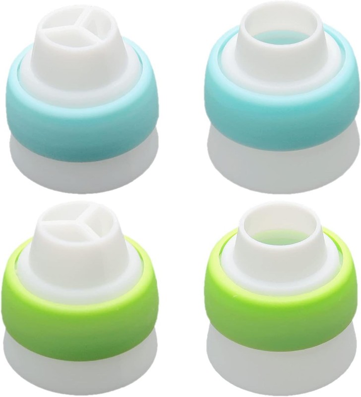 Versatile 4-Pcs Russian Icing Nozzle Set – Single & Three Hole Options for Cakes gallery