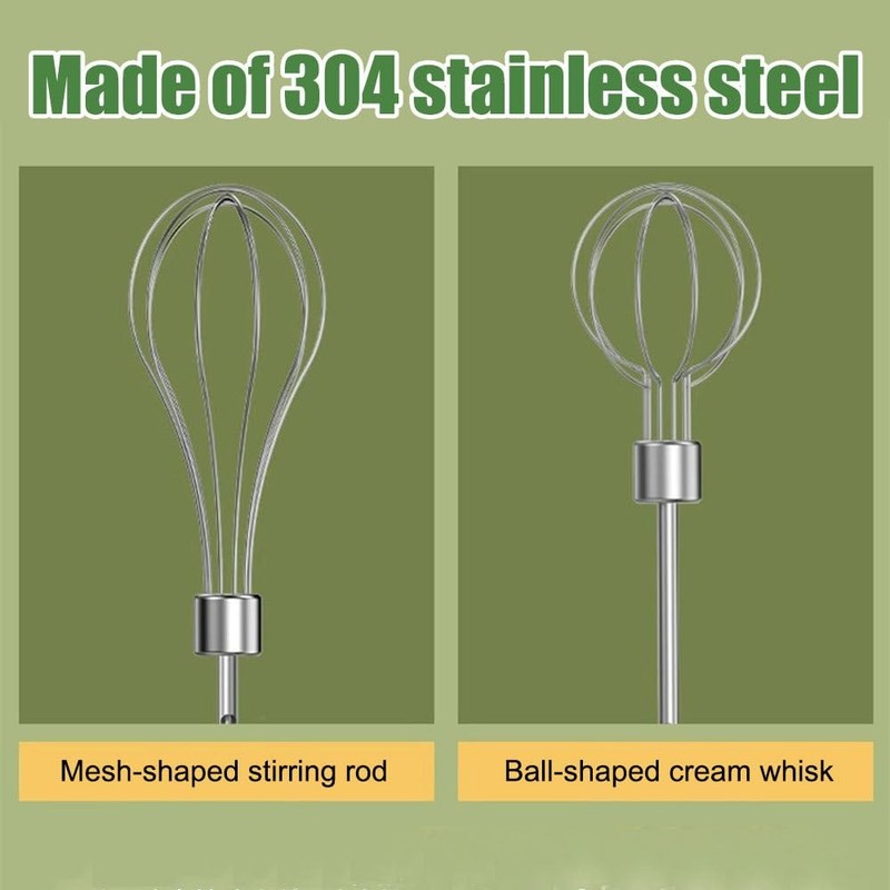 Hand Mixer,USB Rechargeable Detachable Electric Whisk Beaters with 3 Speed Mo... gallery