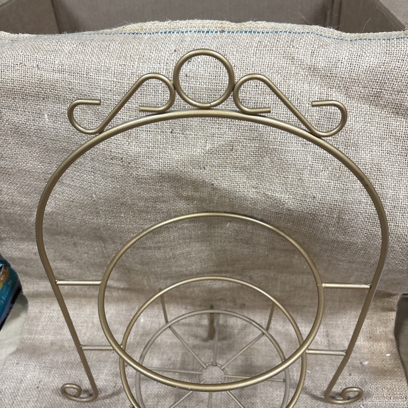 Metal 2 Tier Dessert Plate Display Stand Server 19.5” Tall Gold gallery