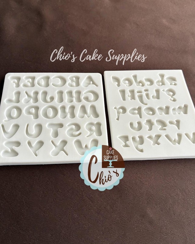 Alphabet letters, uppercase and lowercase, Silicone Mold. Model #031 gallery
