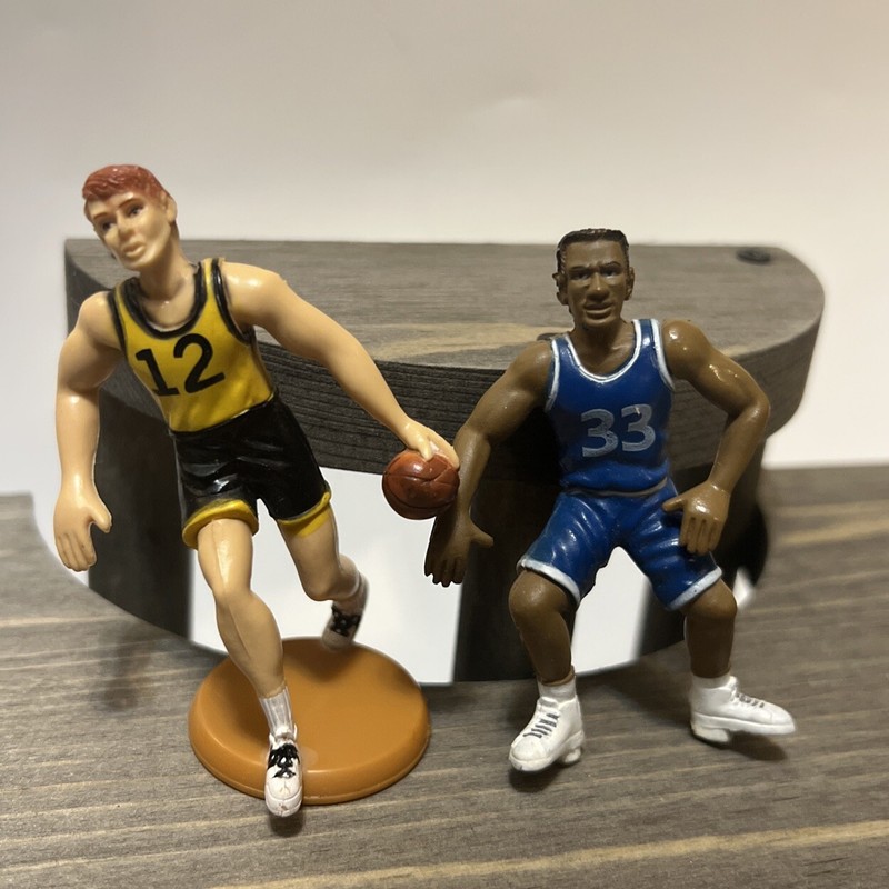 Lot of 2 Vintage Basketball Player Cake Topper Decorations 2002 #12 #33 gallery