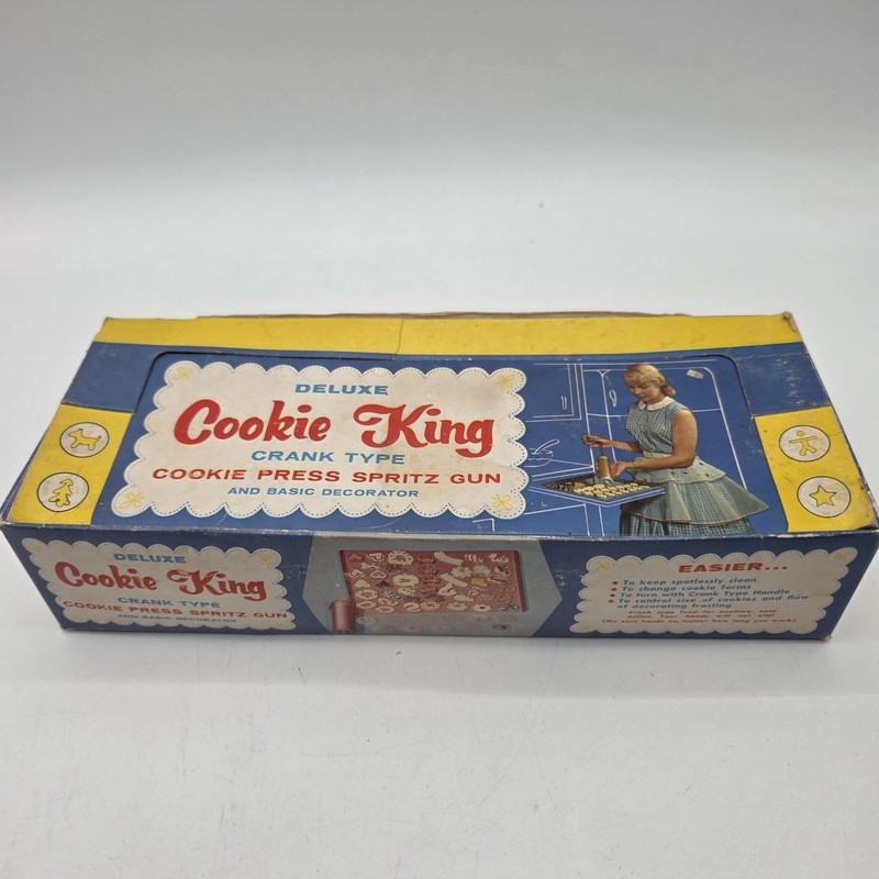 Vintage Nordic Ware Cookie King Press Spritz Gun with Crank and Discs
