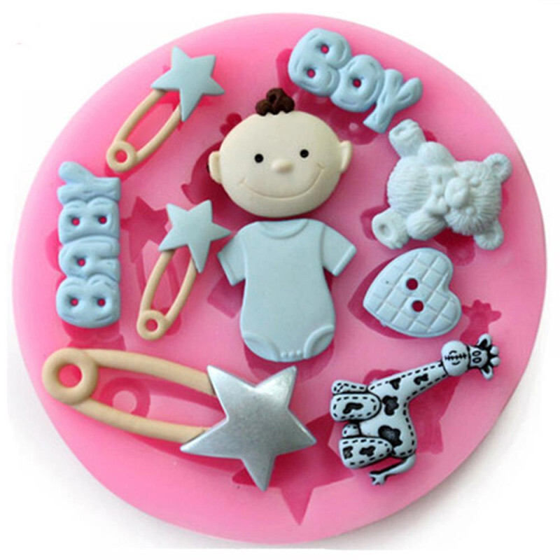 Pink Baby Girl Silicone Mold Soap Fondant Molds Sugar Craft Tools Chocolate Mold