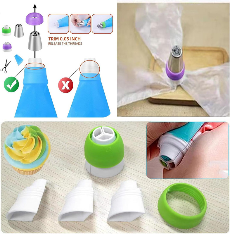 28 Pcs Russian Piping Tips Set, Frosting Nozzle Kit, Baking Supplies for Cookie gallery