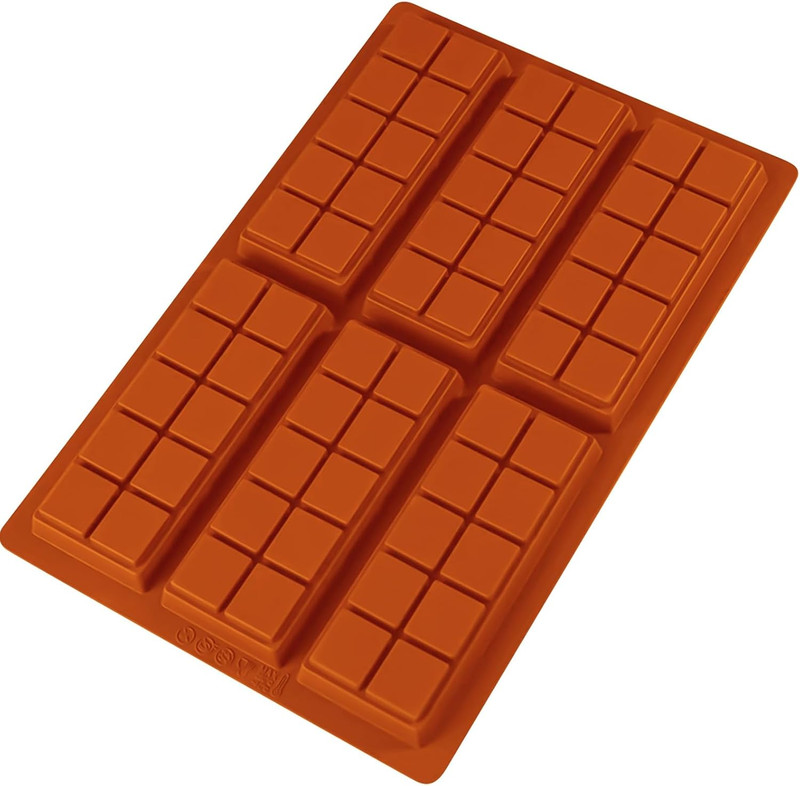 Silicone Chocolate Bar Mold – 6 Large Cavities, Food-Grade, Non-Toxic & Odorless gallery