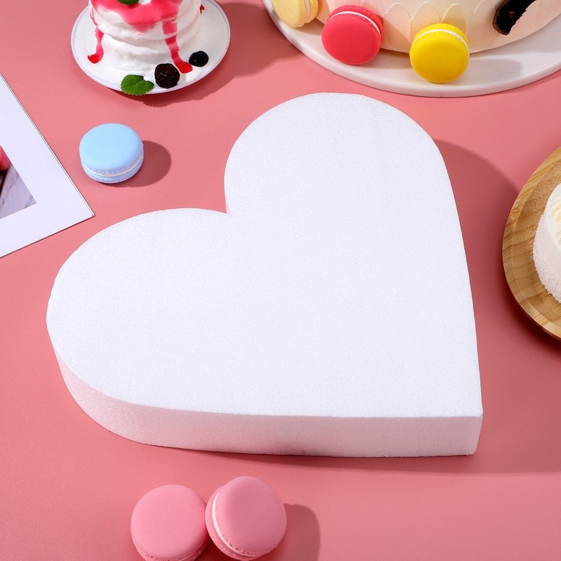 Foams Cake Model Heart-shaped Cake Model Baking Dummy rotating cake stand gallery