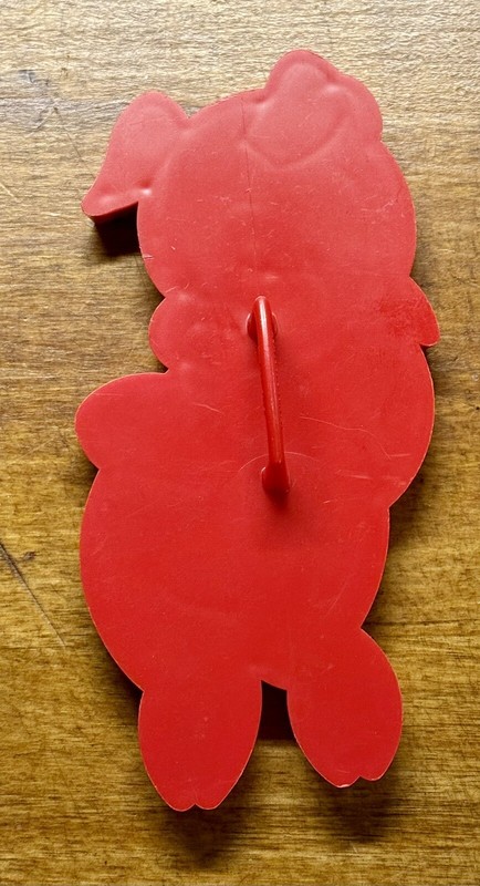 Vintage "Porky Pig" Red Plastic Tupperware Cookie Cutter collectible 5" gallery