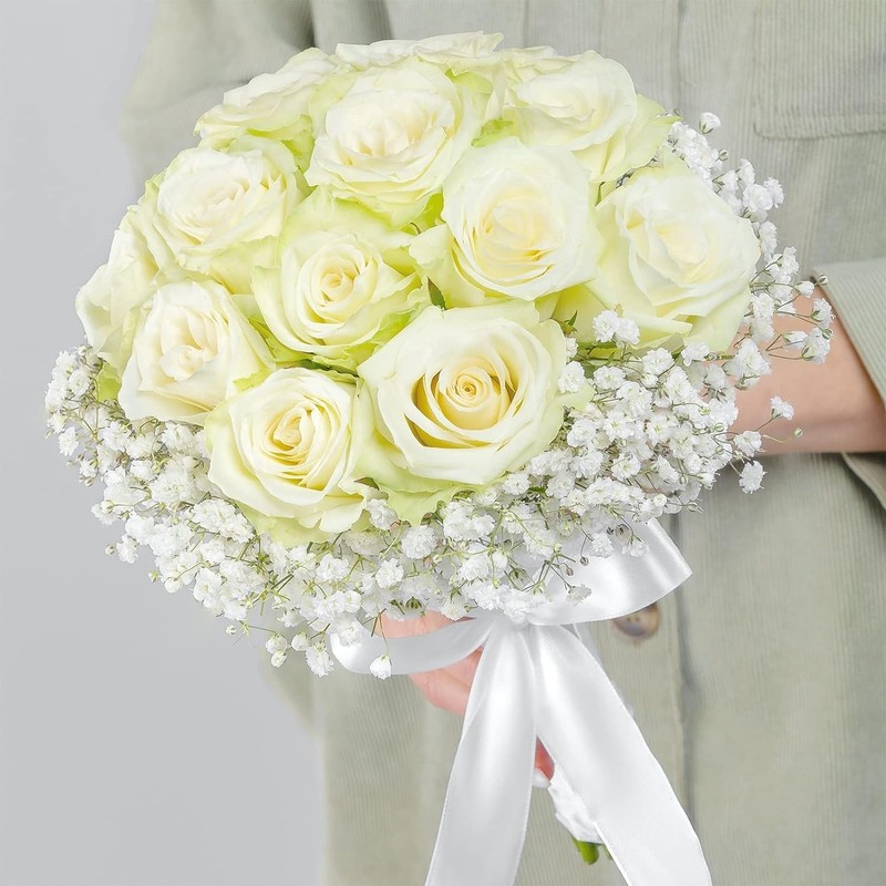 Yastouay 60Pcs Babys Breath Artificial Flowers Fake White Gypsophila Bulk Faux F gallery