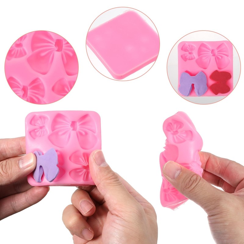 2-Pack Bow Molds for Chocolate, Silicone Fondant-Mold for Mini Cake Making & ... gallery