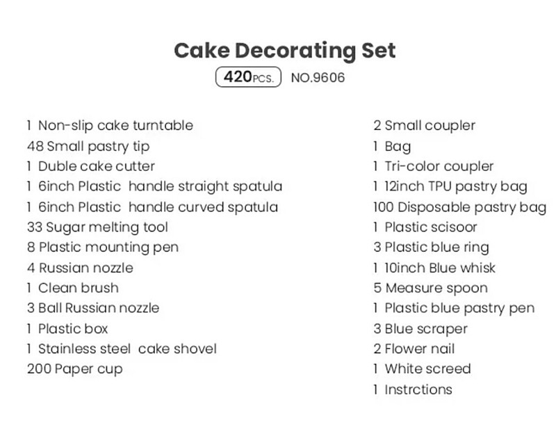 Cake Decorating Kit Set Tools Bags Piping Tips Pastry Icing Bags Nozzles 420 pcs gallery