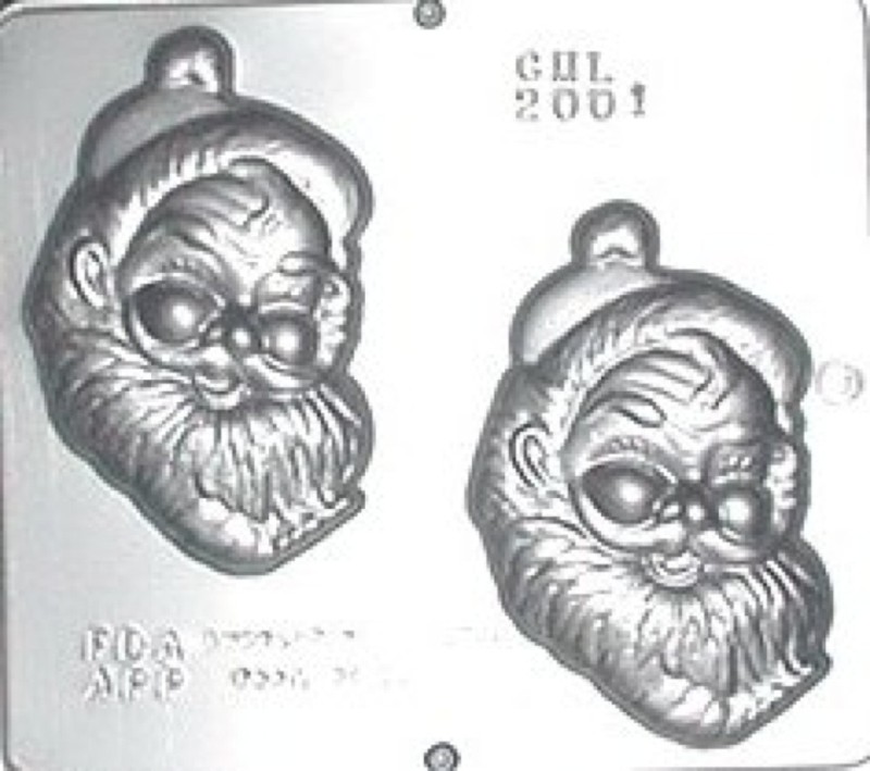 Santa Claus Face Chocolate Candy Mold Christmas 2001 NEW gallery