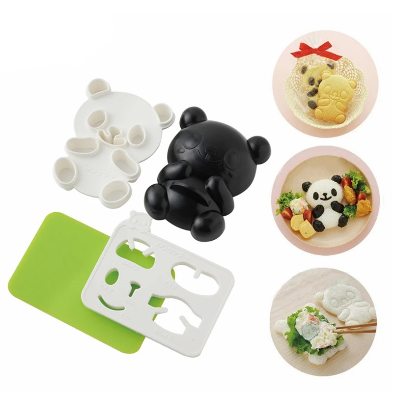 Panda Sushi Mold DIY Rice Shaper Plastic Sandwich and Toast Cutter