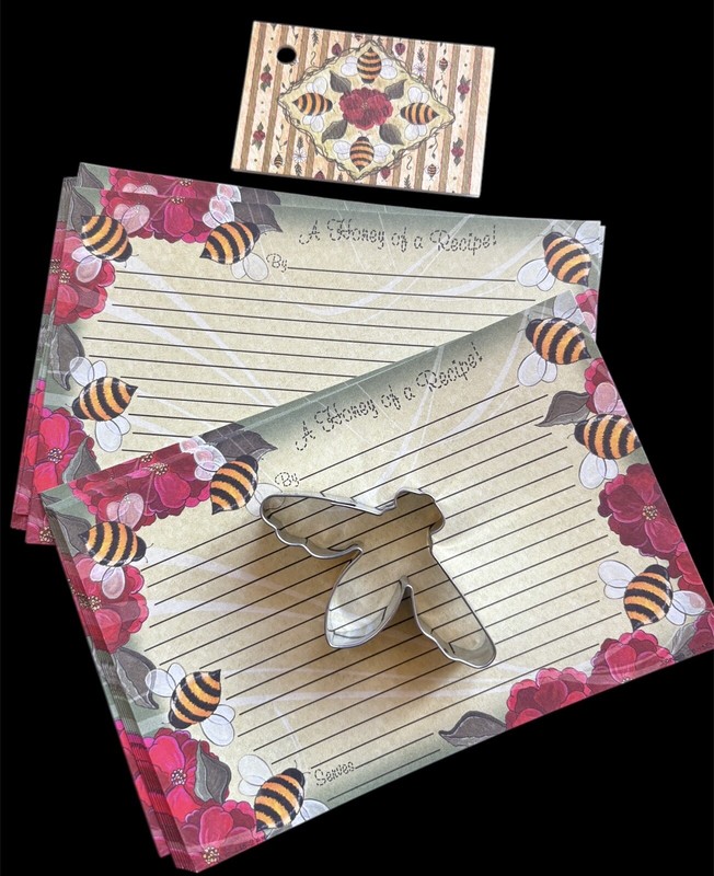 Honey Bees Recipe Cards Cookie Cutter Gift Set