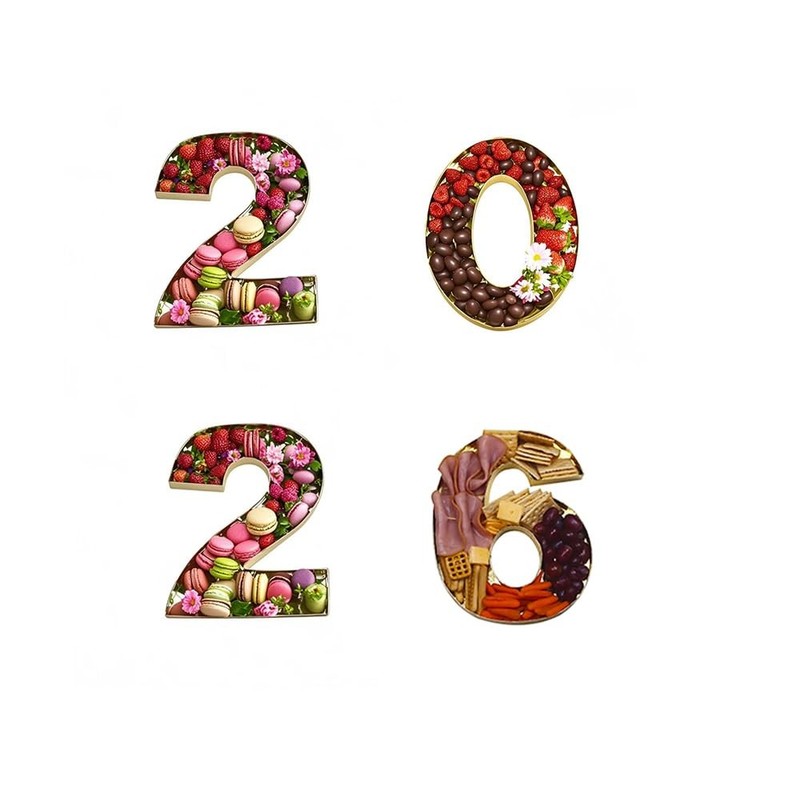 2026 Cardboard Number Shaped Mache Decorative Strawberries Fillable Chocolate…