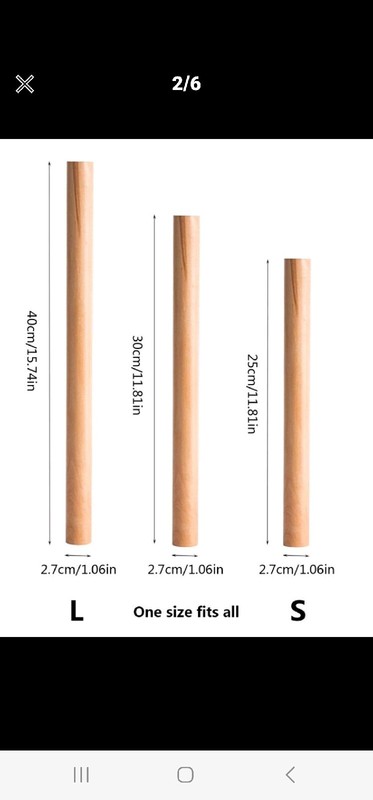 1pc High-quality Beech Wood Rolling Pin gallery