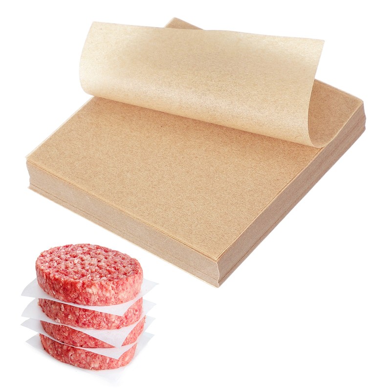 250Pcs Parchment Paper Baking Sheets Squares 3.5″ Non Stick Paper Wood Color