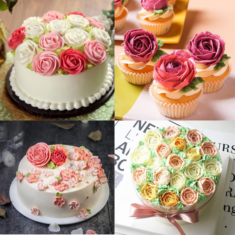 7Pieces/set Cake Decorating Tips Set Cream Icing Piping Fondant Rose Nozzle Past gallery