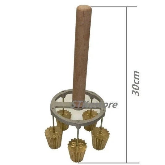 5 in 1 Pie Tee Top Hat Tart Patty Shell Croustade Brass Copper Mold gallery