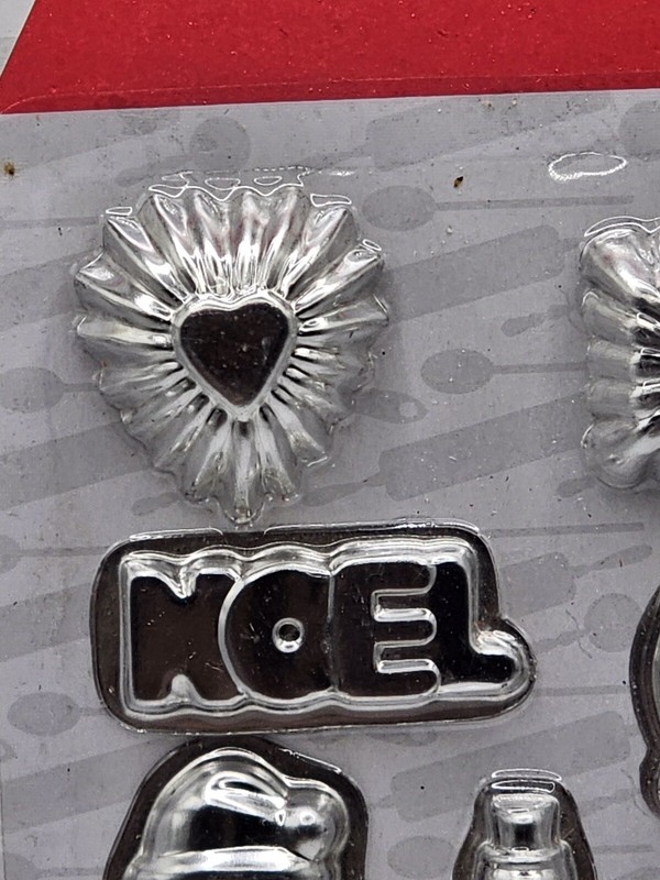 Chocolate Molds Ornament, Bell, Snowman, Tree, Bell, Angel, Santa NOS VTG 12ct gallery