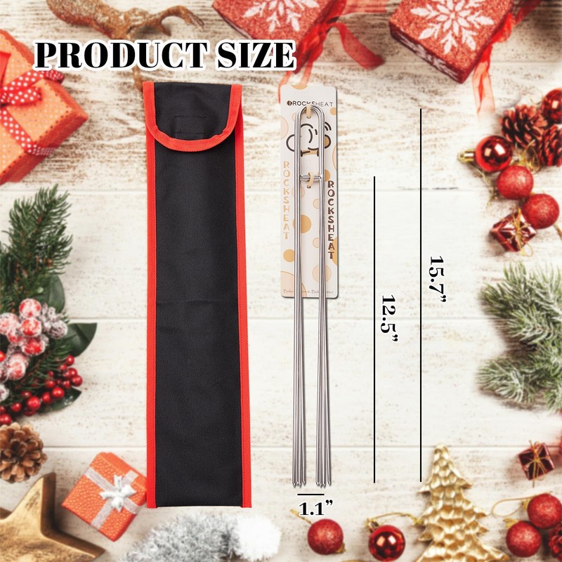 5-Pack Stainless Steel Panettone Pins with Storage Pouch - 15.75" Heavy-Duty ... gallery