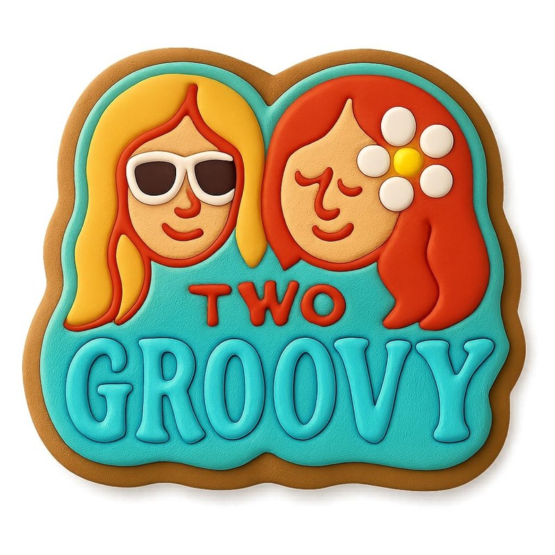Psychedelic Two Groovy Cookie Cutter & Stamp, Fondant & Clay - 4x3.5 gallery