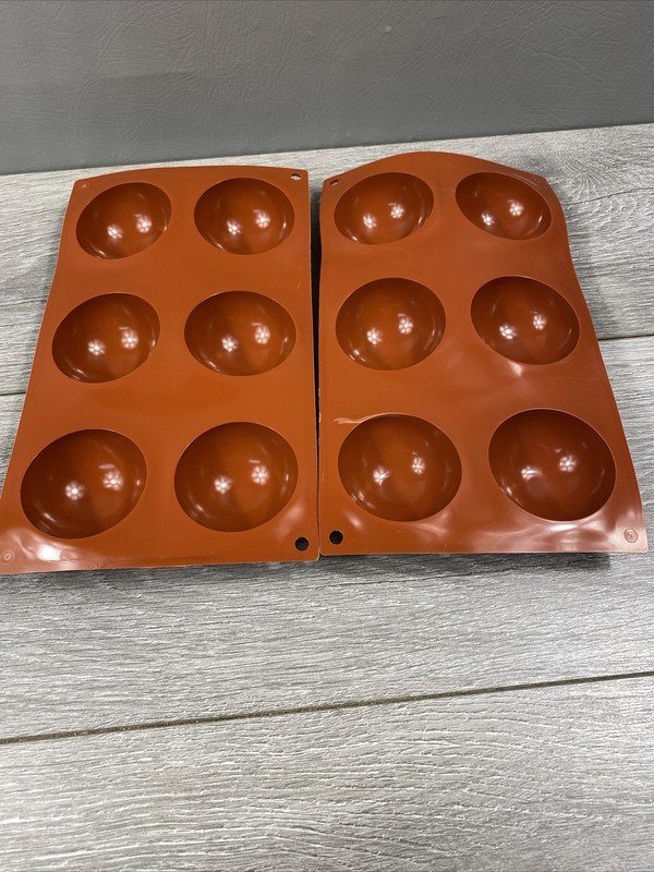 6-Cavity Silicone Cake Mold Hot Chocolate Bomb Mold 2.5In Half Ball Sphere Small gallery