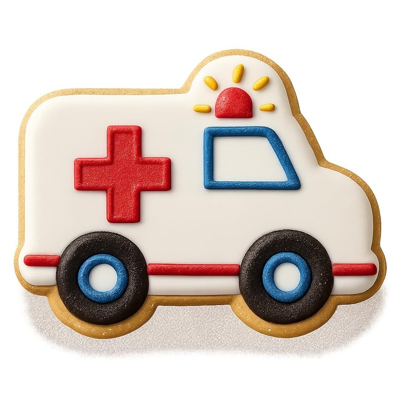 Ambulance Rescue Cookie Cutter – 4×3″ Premium Baking Tool