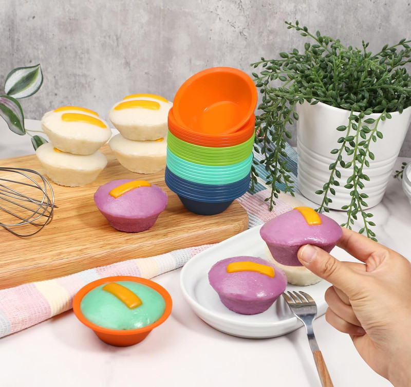 24 Pcs Platinum Silicone Puto Molder Filipino Medium-Size, 2.75" Reusable Puto gallery