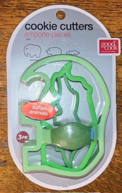 Good Cook Safari Cookie Cutters – Elephant, Rhino & Alligator SEALED