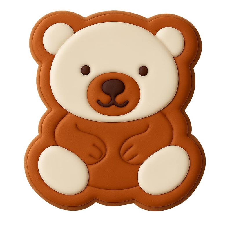Smiling Bear Cookie Cutter & Stamp – 3×4 Fun Kitchen Baking