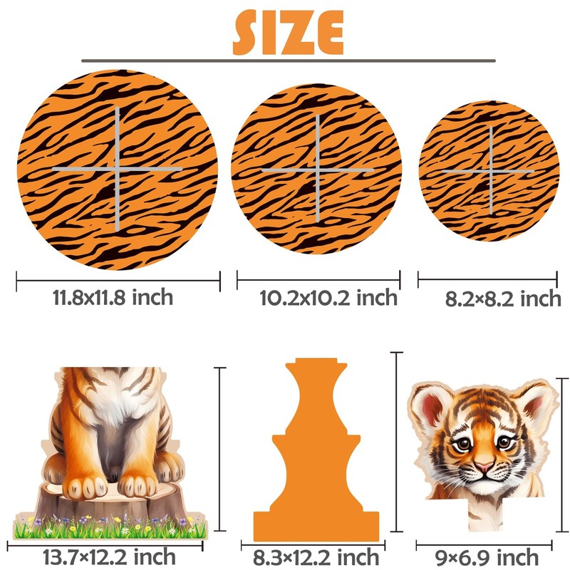 Tiger Cupcake Stand 3Tiers Party Cupcake Holder Tiger Birthday Party Decorati... gallery