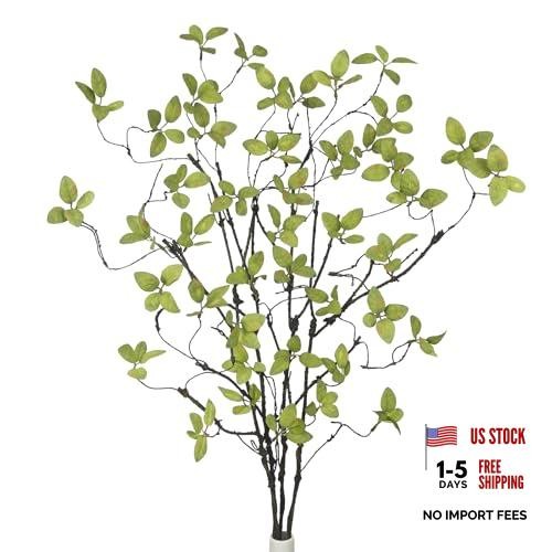 CITYES 4 Pcs Artificial Greenery Stems Twigs and Branches for Vases 32.7″ Faux